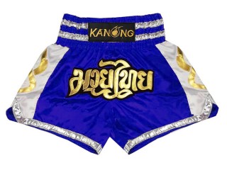 Spodenki Muay Thai Kanong : KNS-141-Niebieski